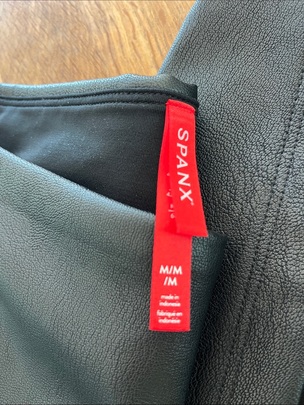 SPANX Black Faux Leather Straight-Leg Pants - Picture 2 of 4